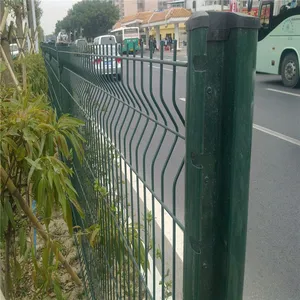 3D Curved Welded Wire Mesh Garden Fence PVC Coated Hot Dipped Galvanized Security Fence Panel thumbnail-1