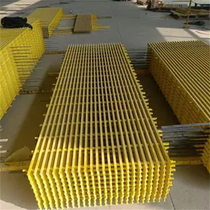 Wholesale Customized Polyester Grating Board, Marine Corrosion-resistant Fiberglass Grating Pedal, Yellow Green thumbnail-2
