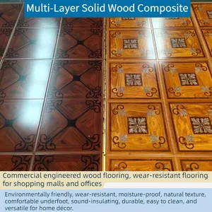 Multi-layer Solid Wood Flooring, Waterproof, Moisture-proof, Wear-resistant, and Specially Designed for Underfloor Heating. thumbnail-1