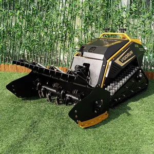 Remote Controlled Cordless Petrol Gas-Electric Hybrid Industrial 4-Stroke High Torque Self Propelled Lawn Mower Vigorun Tech thumbnail-1