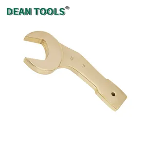 Non-Sparking Bent Striking Open End Wrench, Spark-free Safety Wrench,45-degree Bend, Beryllium Copper thumbnail-1