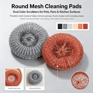 Moisture‑Proof Galvanized Wire Scourer Ball Abrasive Cleaning Ball for BBQ Grill Stove Sink Bulk Supply thumbnail-1