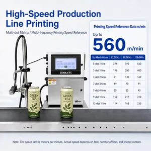 Tea Beverage Can CIJ Continuous Inkjet Printer for Aluminum Cans Date Batch Lot Code Filling Line Coding thumbnail-2