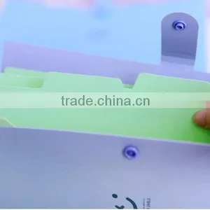 A4 Colorful Pvc Tab File Expanding File Folder With Button and 5 Pockets Very Suitable for Personal Work Supplier's Choice thumbnail-4