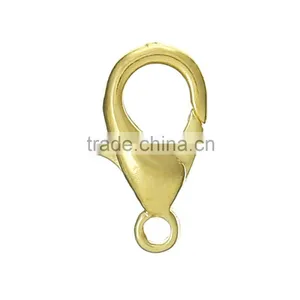 China Wholesale Lobster Clasp Jewelry Findings 14K Yellow Gold Infinity Lobster Claw Clasp thumbnail-1