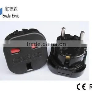 CE ROHS Approved High Class EU Europe Spain Greece Type C to UK Singapore Malaysia Type G Plug Travel Adapter Converter thumbnail-1