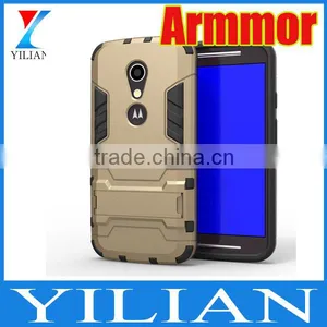 Hot Sale Armor 2 in 1 Plastic Silicon Hard Stand Holder Case Cover for Motorola Moto G/G2/G3 Armor, For Moto x Play/Force Cover thumbnail-1