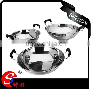 New Design Stainless Steel Frying Pan/ Balti Dish Cooking/ Kitchen Tool Set thumbnail-1