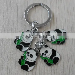 Hot Sale Lovely Panda Design Enamel Metal Key Trinkets thumbnail-1