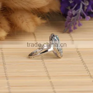 New Design Wholesale High Quality Hand Set Topaz 925 Ring 925 Sterling Silver Round Shape Designer Ring Women Wedding ri thumbnail-5