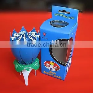 Lotus (flower) Birthday Music Candle thumbnail-1