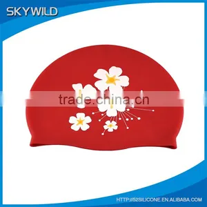 HOT Fashion Soft Swim Cap Silicone Swim Cap for Promotional thumbnail-2