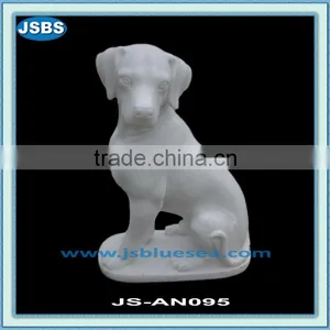 White Marble Dog Statue thumbnail-1