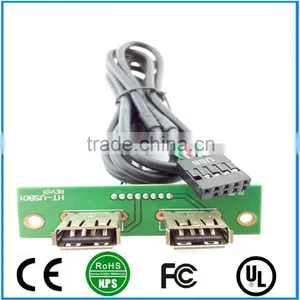 Dual USB2.0 Cable Computer Case Front Panel Cable For Desktop and All-in-one PC thumbnail-1