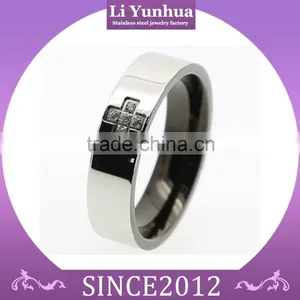 China Supplier Wholesale Best Jewelry Cross Comfort Fit Stainless Steel Wholesale Diamond Engagement Rings thumbnail-1