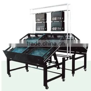 TOP Selling Supermarket Metal Vegetable and Fruit Display Shelf thumbnail-1