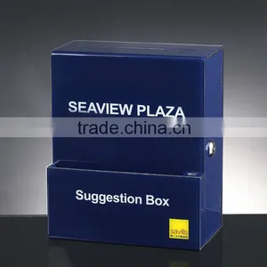 OEM Design Acrylic Suggestion Box With Lock thumbnail-1