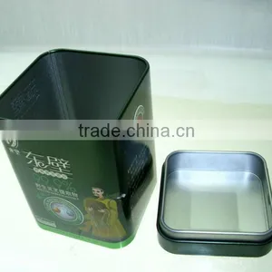 Tin Box for Tea; Square Tin Box thumbnail-1
