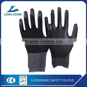 High Profermance 15G Nylon Liner 3/4 PU Coated on the Palm Anti-static Work Safety Glove thumbnail-2