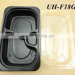PP Plastic Disposable 3 Compartment Microwave Safe Takeaway Food Container Lunch Tray thumbnail-1