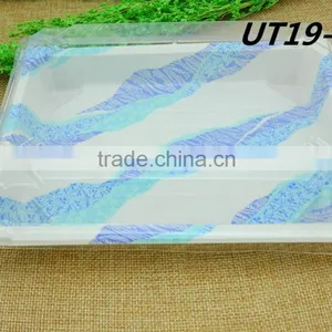 OPS Plastic Disposable Embossing Sushi Box Container Tray With Clear Lid thumbnail-1