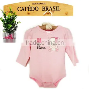 100% Cotton Baby Girl Carters Longsleeve Bodysuits With Chest Cat Embroidery thumbnail-1