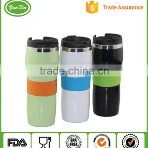 Double Wall Screw Lid Stainless Steel Cup With Silicone Sleeve thumbnail-2