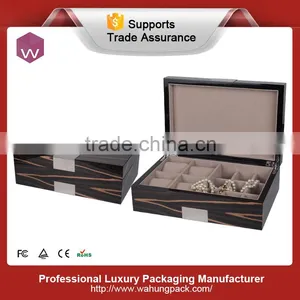 Chinese Luxury Black Glossy Painting Large Storage Box thumbnail-5