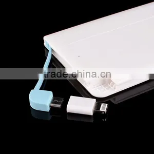 High Quality 2500mAh Power Bank Credit Card Size Micro Usb Battery Charger thumbnail-1