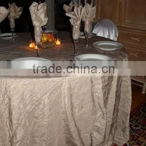 Classy Taffeta Crinkle Table Cloth for Banque and Wedding thumbnail-1