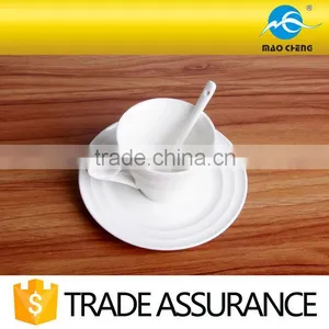 Small Ceramic Coffee Cup With Stripe for Restaurant thumbnail-2