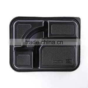 KW3-1102 Food-grade and Rectangular Disposable Clear Plastic Divided Food Serving Tray (264*204*46mm), OEM Orders Are Welcome thumbnail-1