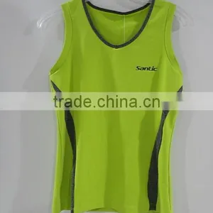 2015 Santic Hot Selling Fitness Wear Ladies Crop Top Fitness Crop Tops thumbnail-1