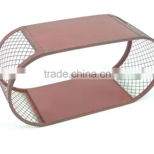 Industrial Antique Metal Wire Rounded Shelf for Wall Organizer thumbnail-1