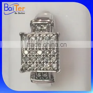 Genuine 925 Sterling Silver Jewelry Micro Pave Inlay CZ Men Engagement Ring thumbnail-1