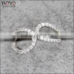 Fashion Wholesale American Gold Plated Paved Diamond Ring thumbnail-1