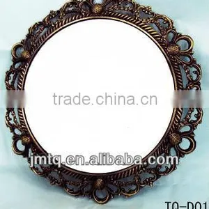 Special Round Shape Lace Trimmings Table Mirror thumbnail-1