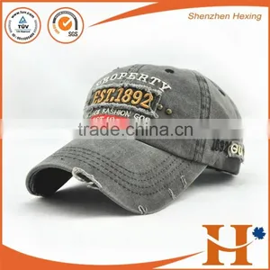 Factory Price! Custom Fitted Stone Washed Baseball Cap for Boys,custom Destroyed Baseball Cap Quality Choice thumbnail-4