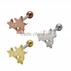 Star Tragus Cartilage Earring Body Jewelry Wholesale thumbnail-1