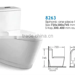 Saving Water Model Bathroom Siphoic One Piece Toilet thumbnail-2