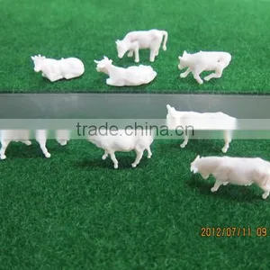 Building Model Cow, Scale Animals for HO Scale, Plastic Building Resin Farm Cow for 1/87 thumbnail-3