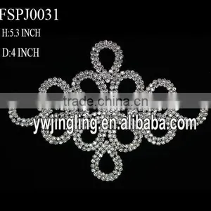 2015 New Arrival Hot Fix Bridal Round Appliques Rhinestone Wholesale thumbnail-1