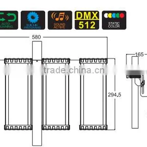 High Quality 480 (R192, G144, B144) RGB LED Par System DJ Lighting thumbnail-6