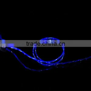 Colorful Flat Micro USB Cable With LED Light for IPhone thumbnail-4