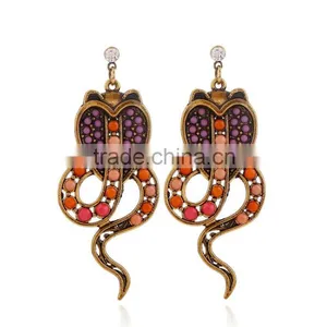 2016 New Design Wholesale Cute Animal Snake Drop Earrings for Free Sample thumbnail-1