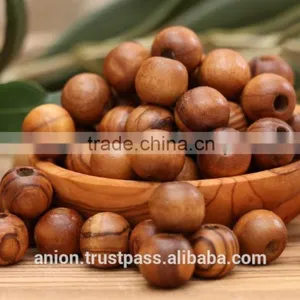 Olive Wood Round Beads 15mm thumbnail-2