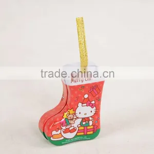 Nice Design Shoes Shaped Tin Box Gift Tin Box for Christmas Gift Packing Tin Box thumbnail-1