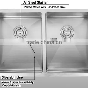 Kitchen Equipments for Restaurant Stainless Steel Undermount Double Handmade Kitchen Sink thumbnail-3