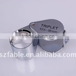Wholesale High Quality Portable Jewelry & Gem Loupe With Leather Bag as 10X-18mm thumbnail-1