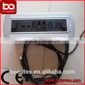 Silver Motorized Conference Table Cable Management for Office Equipment thumbnail-2